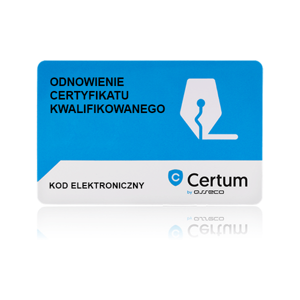 odnowienie certyfikatu kwalifikowanego CERTUM SimplySign